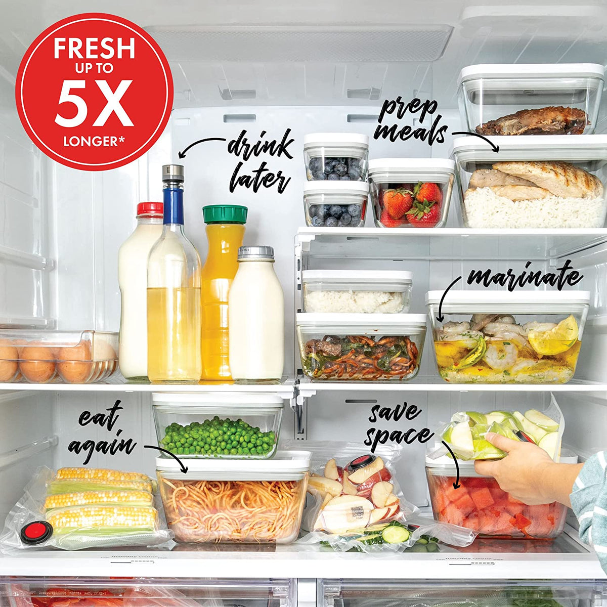 Large Airtight Glass Food Storage Container for Meal Prep and Freshness Preservation