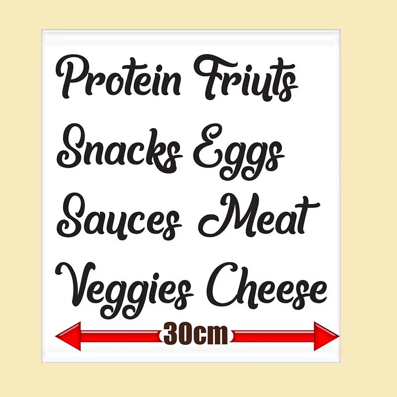 Refrigerator Organization Decals - Vinyl Home Decor Stickers