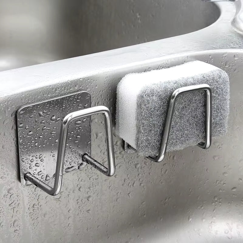 Stainless Steel Sink Sponge Rack for Efficient Drainage of Steel Wire Balls and Sponges