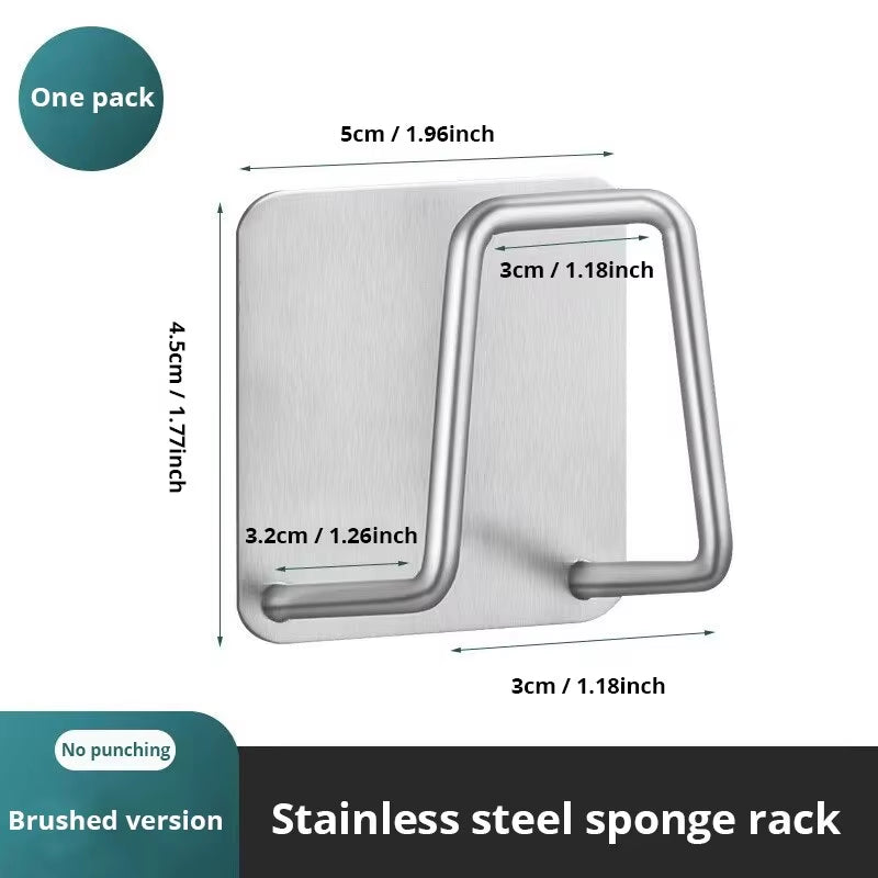 Stainless Steel Sink Sponge Rack for Efficient Drainage of Steel Wire Balls and Sponges