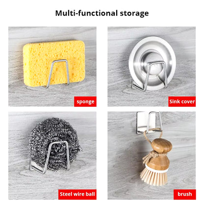 Stainless Steel Sink Sponge Rack for Efficient Drainage of Steel Wire Balls and Sponges